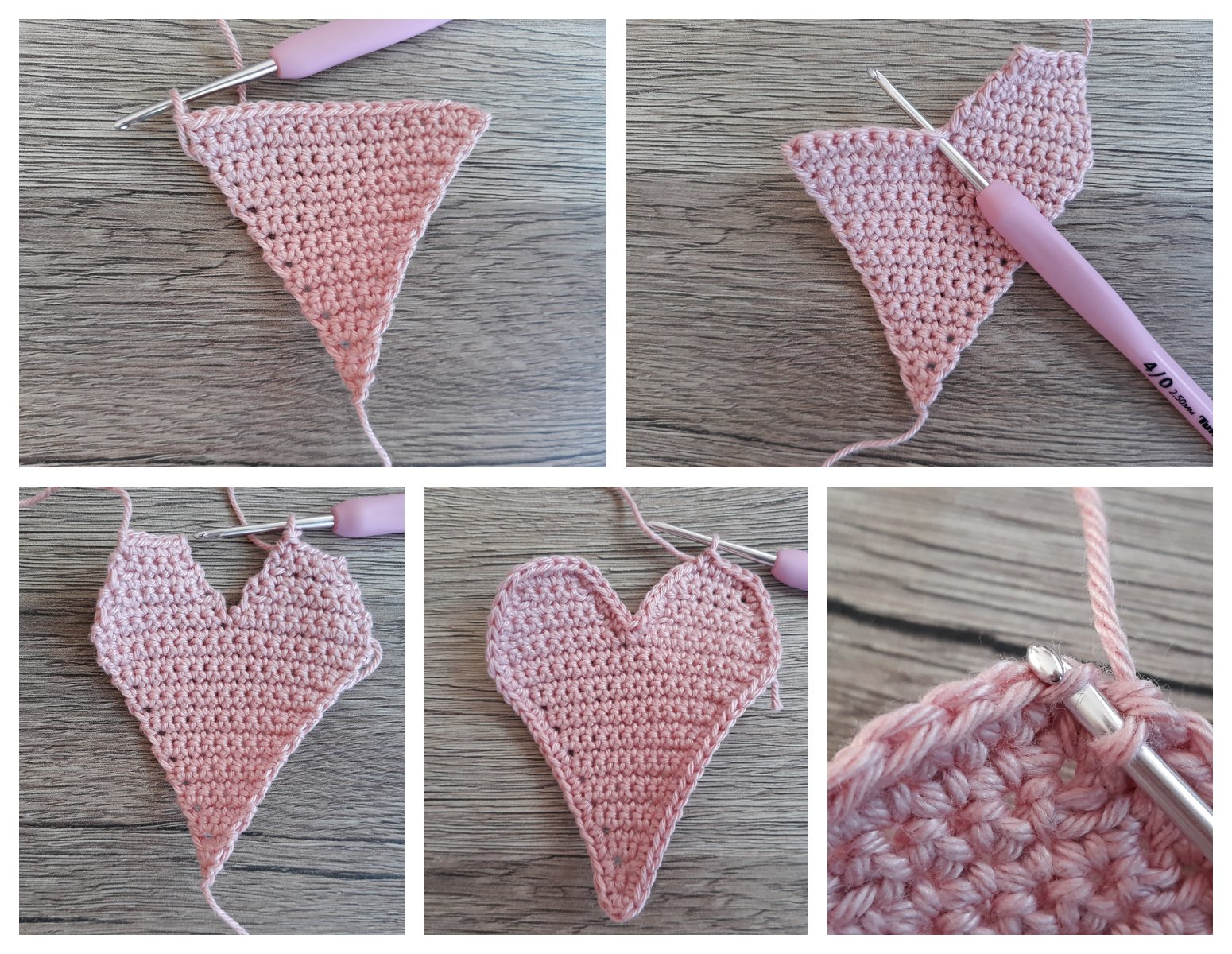 Blog-Inhaltsbild für 'Muttertagsherzen, kostenlose Häkelanleitung'